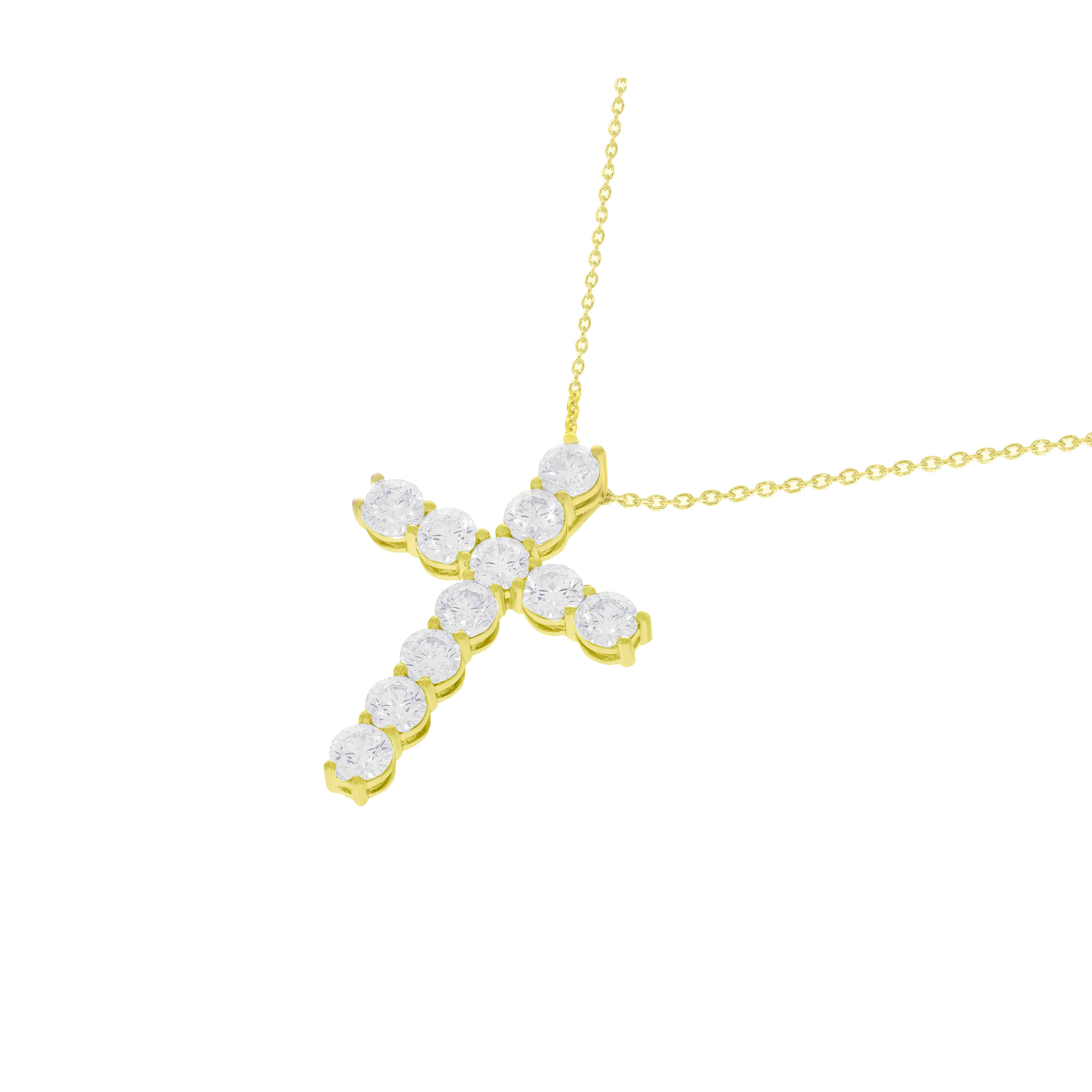 Cross Diamond Pendant PD31411A